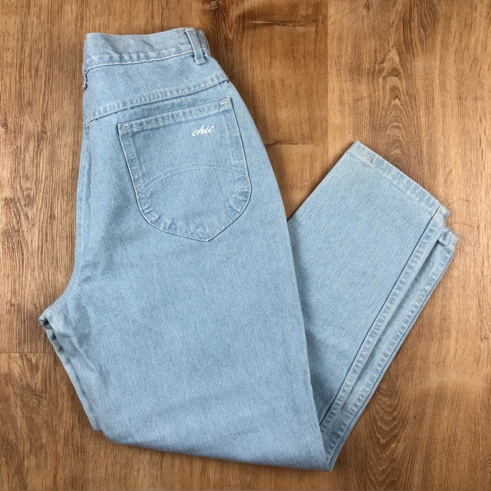 CHIC Light Blue Denim 80s Vintage Jeans - Picture 10 of 10